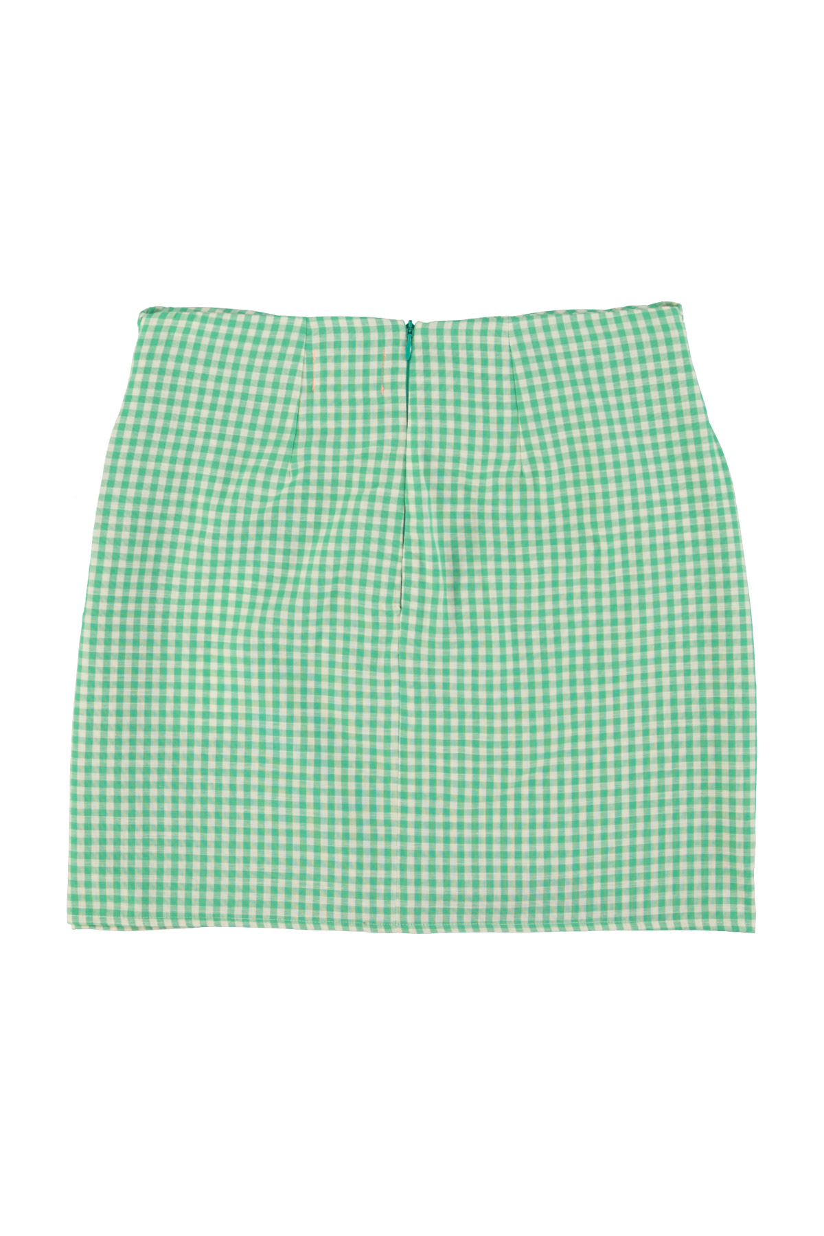 Krótka spódnica w zieloną kratę 1